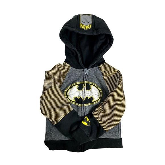 Batman Toddler Black & Yellow Full Zip Hoodie - Picture 9 of 13